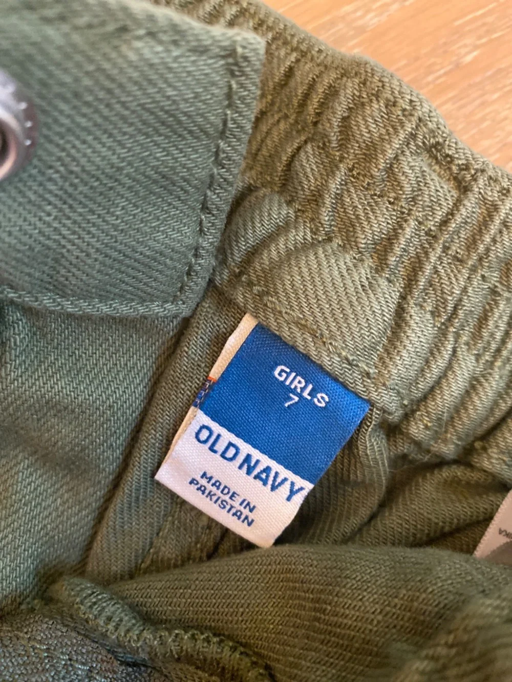Green jean shorts from old navy